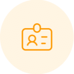 ID badge icon representing professional licensing and certification
